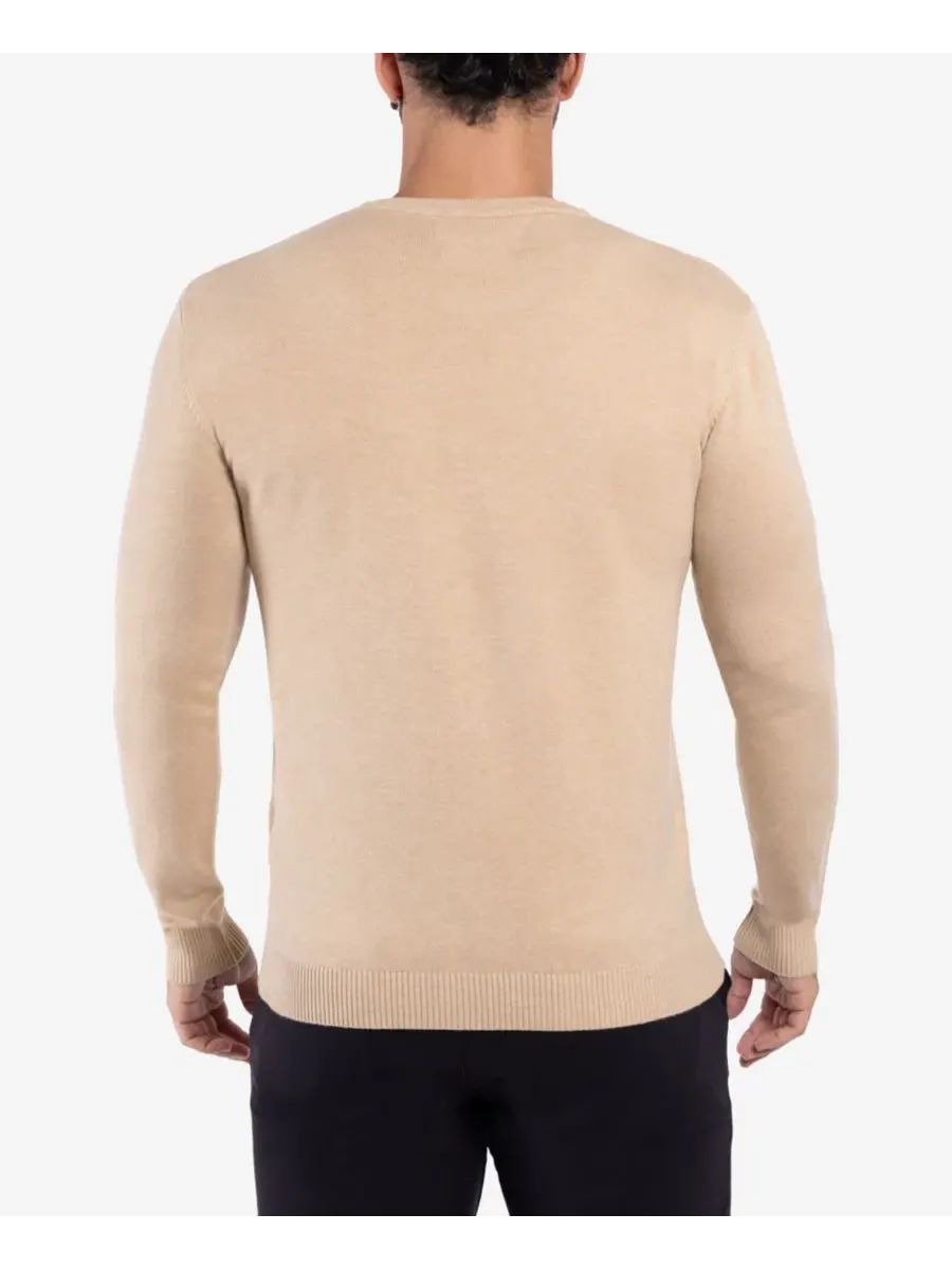 Свитер с круглым вырезом, длинным рукавом, модель Big & Tall Basic Crewneck XRAY — изображение 2 из 20, овсяный