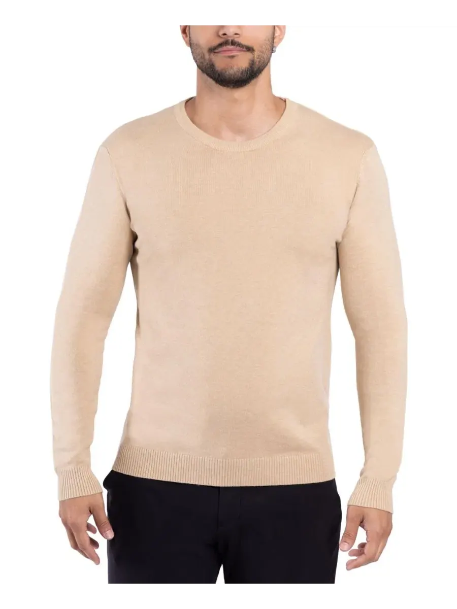 Свитер с круглым вырезом, длинным рукавом, модель Big & Tall Basic Crewneck XRAY — изображение 13 из 20, овсяный