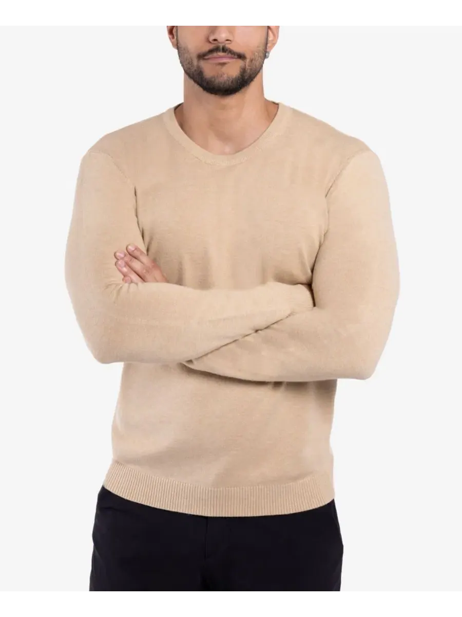 Свитер с круглым вырезом, длинным рукавом, модель Big & Tall Basic Crewneck XRAY — изображение 15 из 20, овсяный