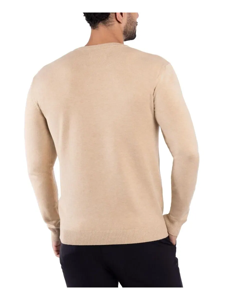 Свитер с круглым вырезом, длинным рукавом, модель Big & Tall Basic Crewneck XRAY — изображение 9 из 20, овсяный