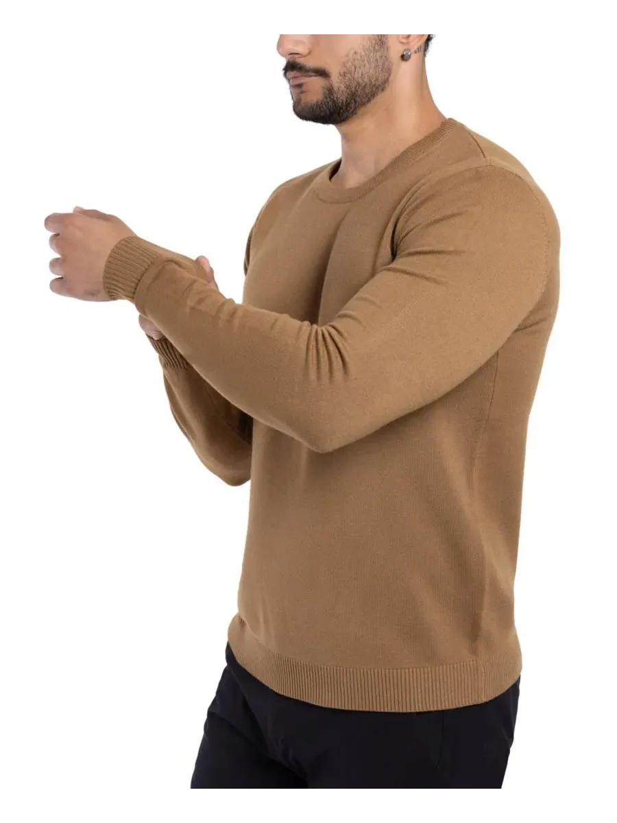 Свитер с круглым вырезом XRAY X RAY Men's Crewneck Sweater — изображение 11 из 20, хаки