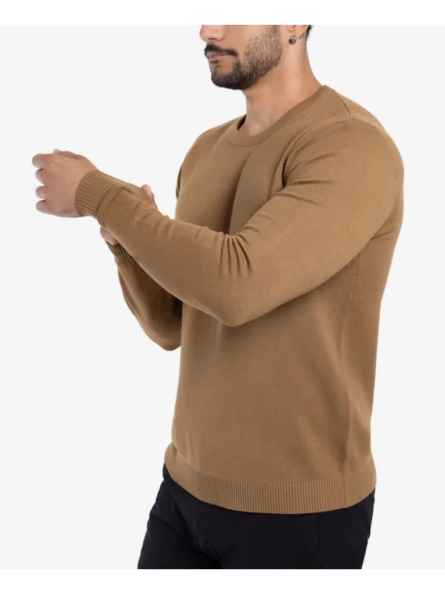 Свитер с круглым вырезом XRAY X RAY Men's Crewneck Sweater — изображение 14 из 20, хаки