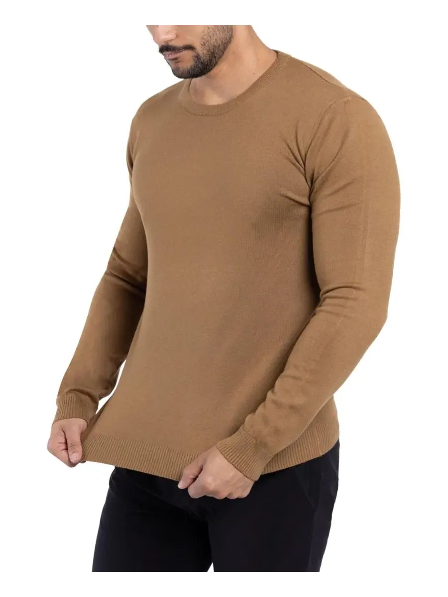 Свитер с круглым вырезом XRAY X RAY Men's Crewneck Sweater — изображение 4 из 20, хаки