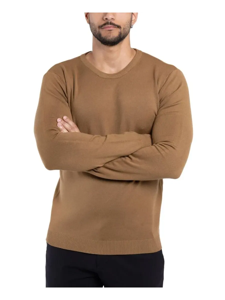 Свитер с круглым вырезом XRAY X RAY Men's Crewneck Sweater — изображение 6 из 20, хаки