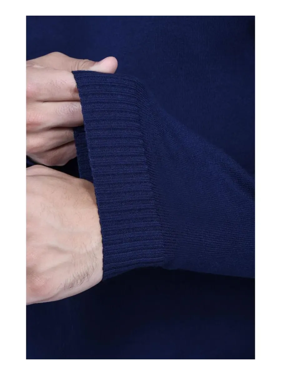 Свитер с круглым вырезом, Slim Fit XRAY — изображение 7 из 10, темно-синий