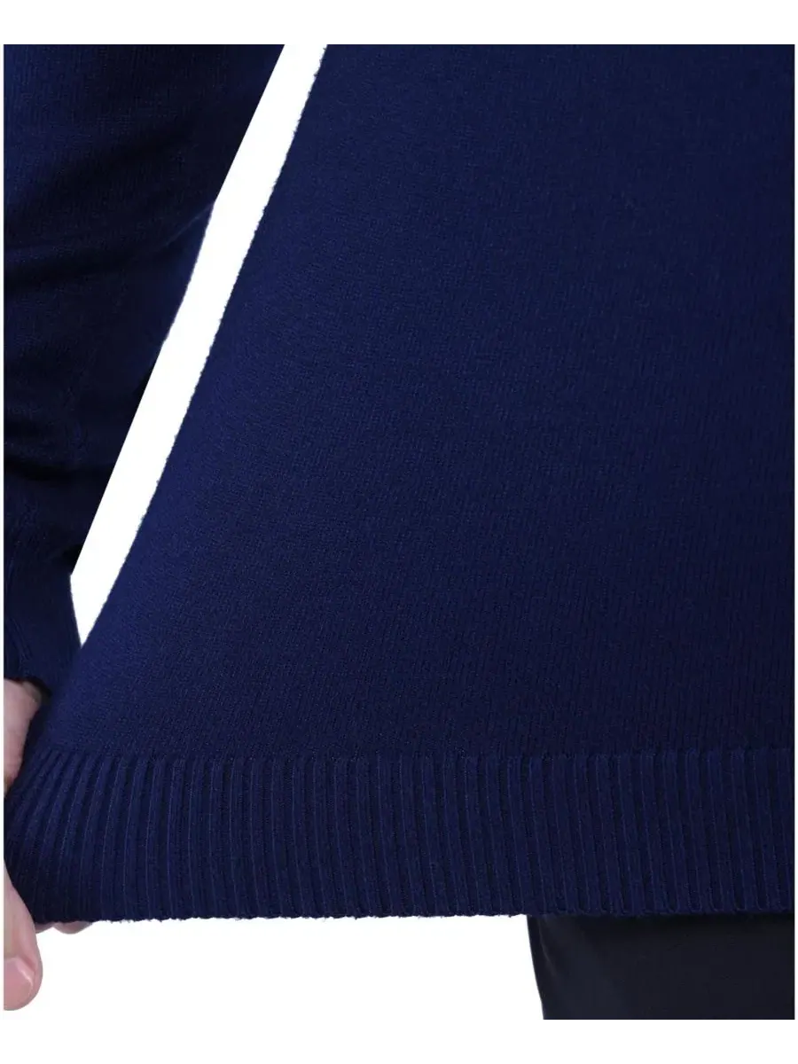 Свитер с круглым вырезом, Slim Fit XRAY — изображение 8 из 10, темно-синий