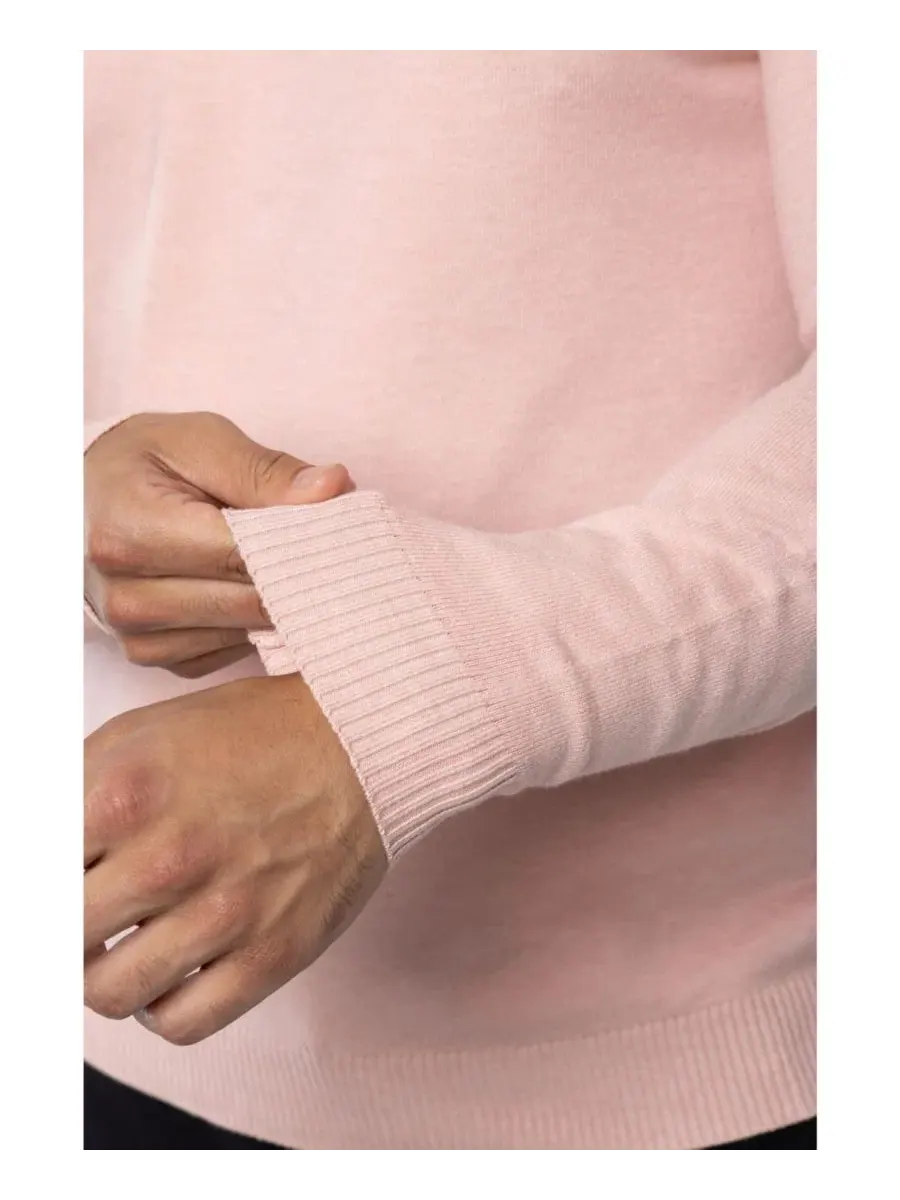 Свитер с круглым вырезом, длинным рукавом, модель Big & Tall Basic Crewneck Sweater XRAY — изображение 6 из 11, розовый