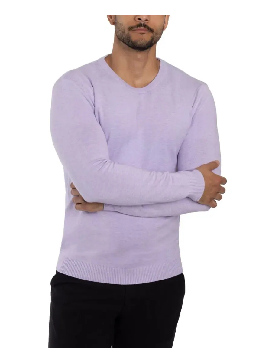 Свитер с круглым вырезом Big & Tall Basic Crewneck XRAY — изображение 12 из 20, фиолетовый