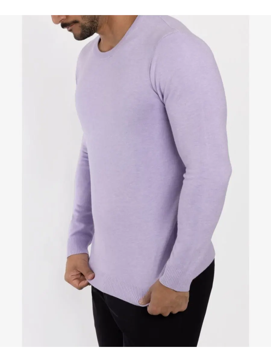 Свитер с круглым вырезом Big & Tall Basic Crewneck XRAY — изображение 14 из 20, фиолетовый