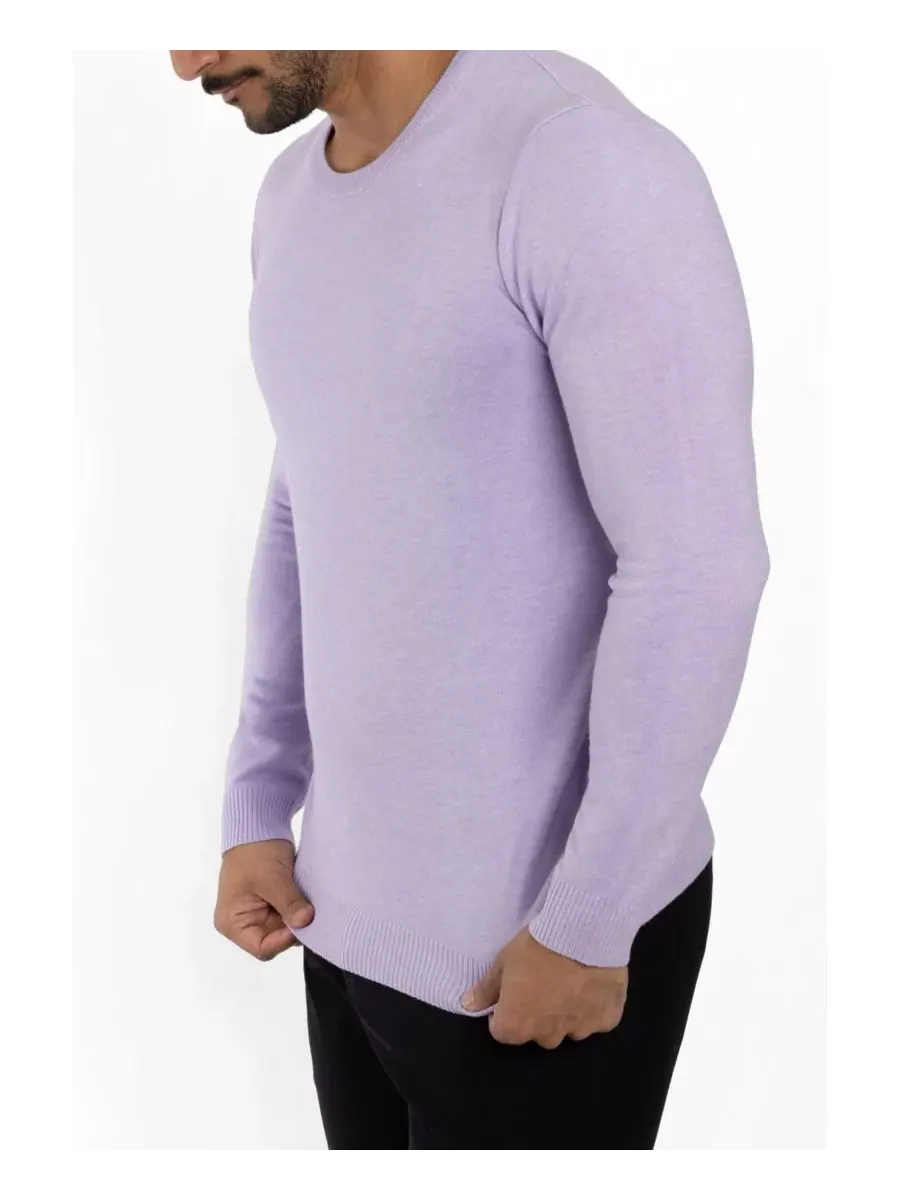 Свитер с круглым вырезом Big & Tall Basic Crewneck XRAY — изображение 10 из 20, фиолетовый