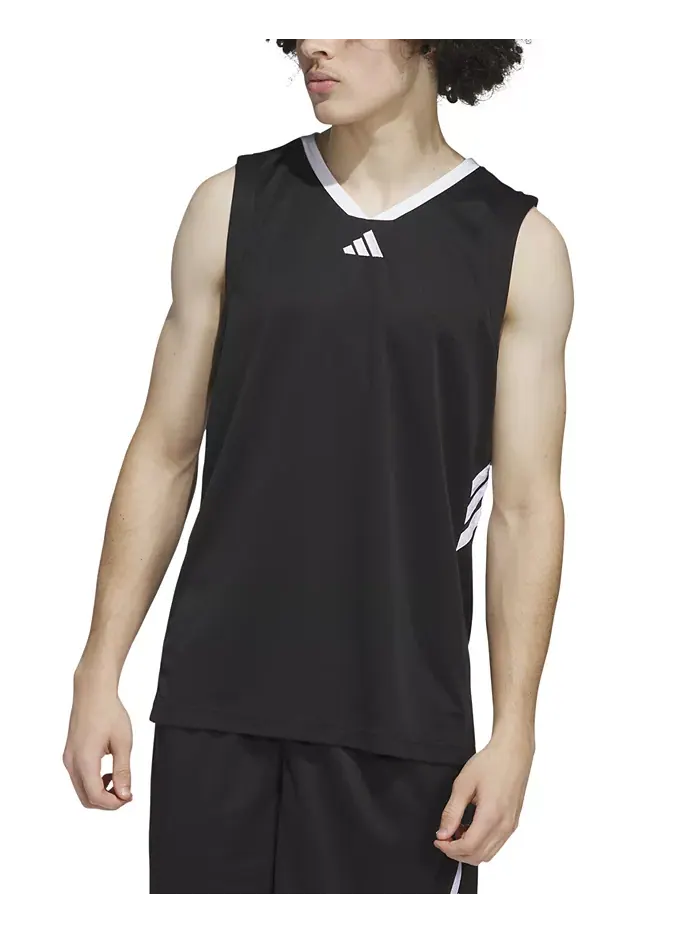 Мужской майка с логотипом Bball adidas — изображение 1 из 3, черный/белый