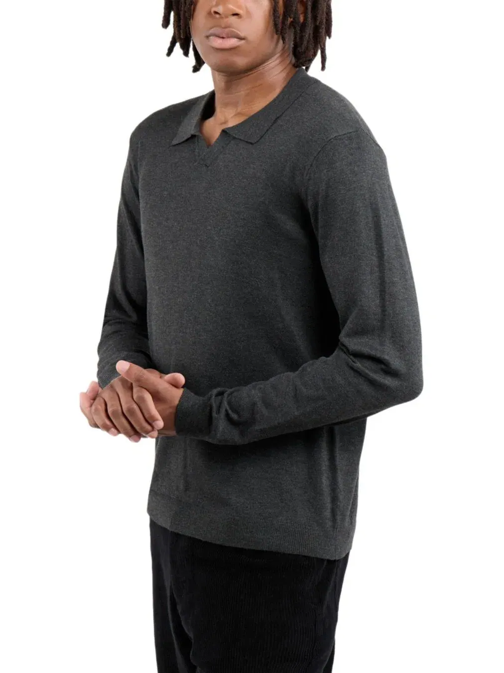 Свитер с длинным рукавом Johnny Collar Polo XRAY — изображение 3 из 6, темно-серый