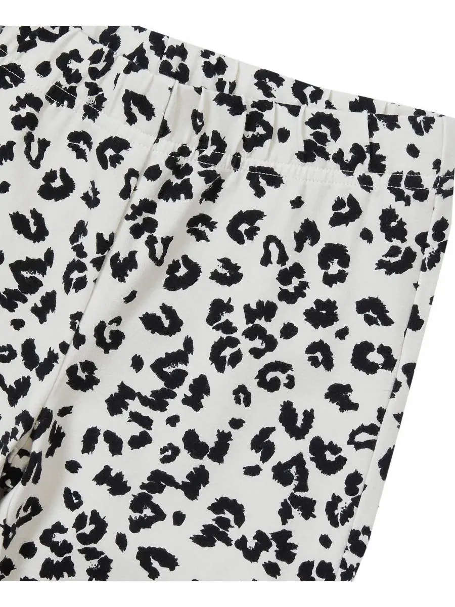 Леггинсы с принтом Tough Cotton, бренд Lands' End, Cheetah Putty — изображение 2 из 3