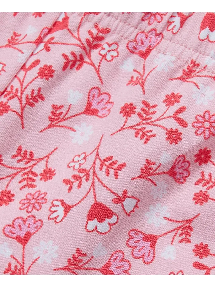 Леггинсы для девочек из плотного хлопка Tough Cotton, модель Novelty Ankle Lands' End — изображение 3 из 3, розовый