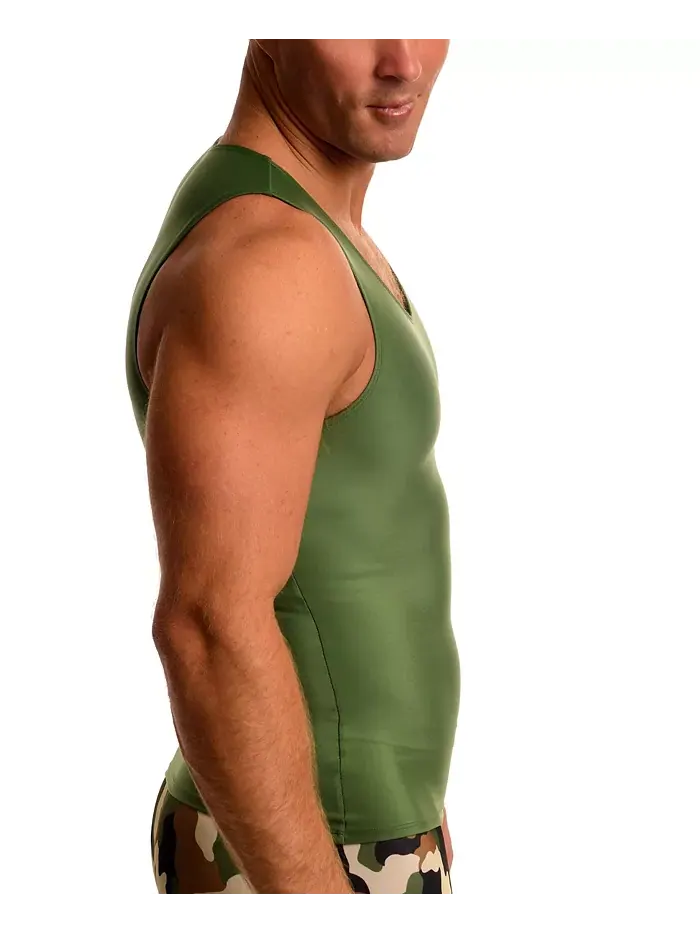 Мужская компрессионная майка для активного отдыха Big & Tall Muscle Tank Top Instaslim — изображение 4 из 5, зеленый