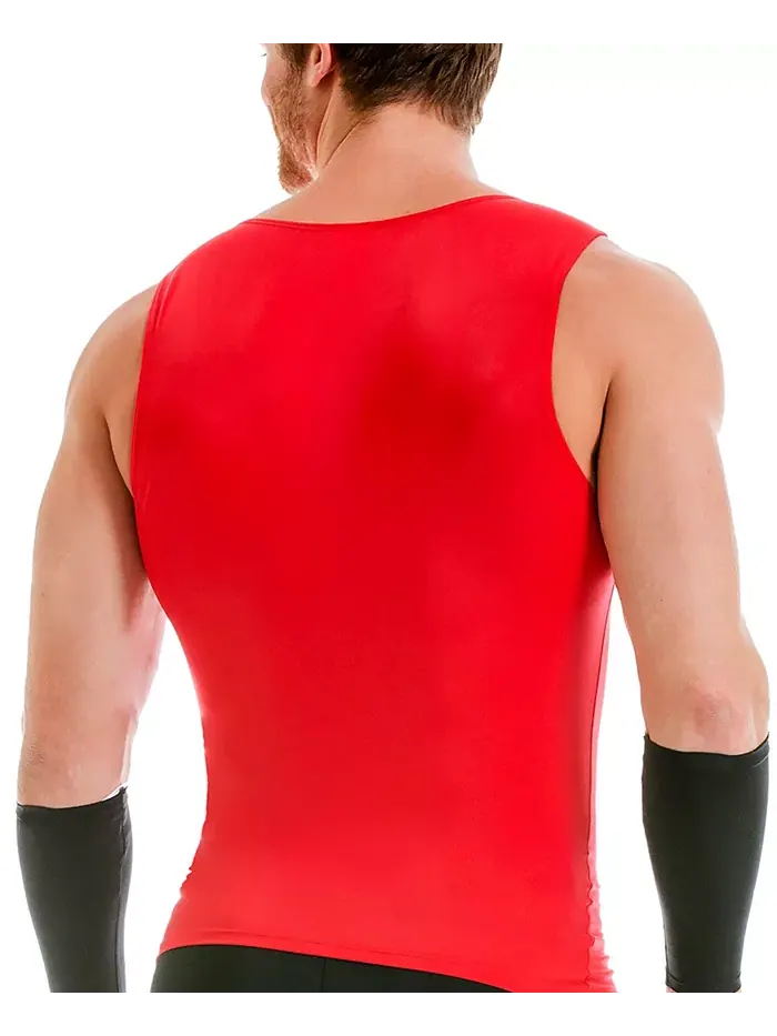 Мужская компрессионная майка для активного отдыха Big & Tall Muscle Tank Top Instaslim — изображение 2 из 5, красный