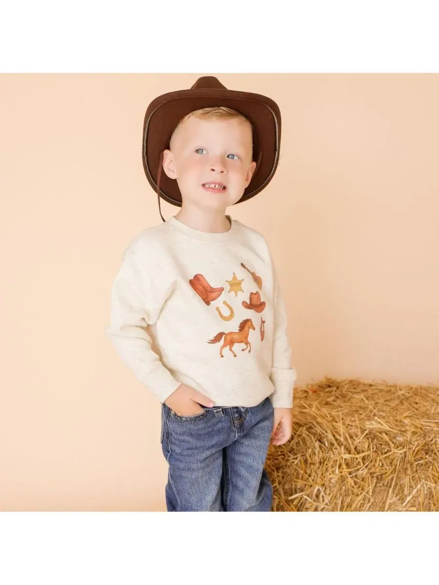 Свитшот Western Cowboy с длинным рукавом Sweet Wink — изображение 2 из 4, серый