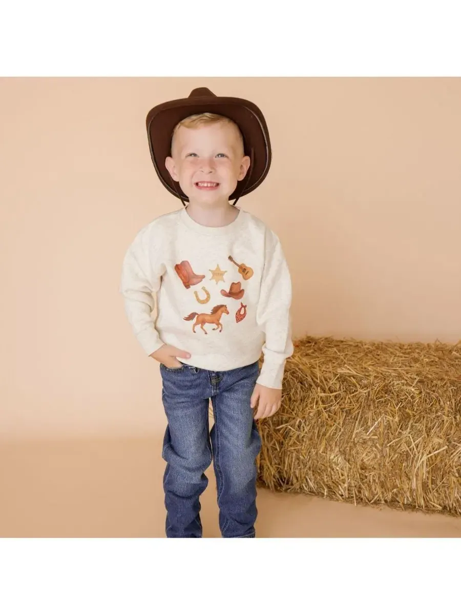 Свитшот Western Cowboy с длинным рукавом Sweet Wink — изображение 4 из 4, серый