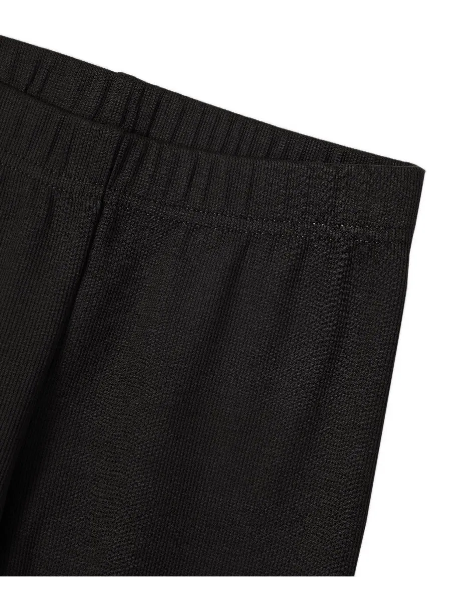 Леггинсы с расклешенным низом из рибаны, модель Flare Leggings Lands' End — изображение 2 из 3, черный