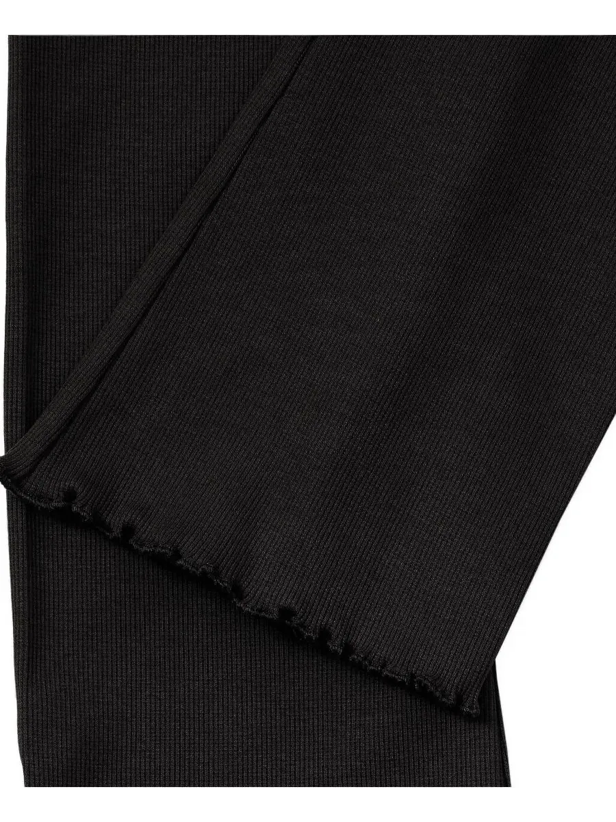 Леггинсы с расклешенным низом из рибаны, модель Flare Leggings Lands' End — изображение 3 из 3, черный
