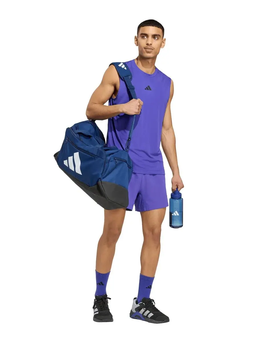 Майка-борцовка с принтом D4T Prime Lift Three-Stripes adidas — изображение 2 из 4, фиолетовый