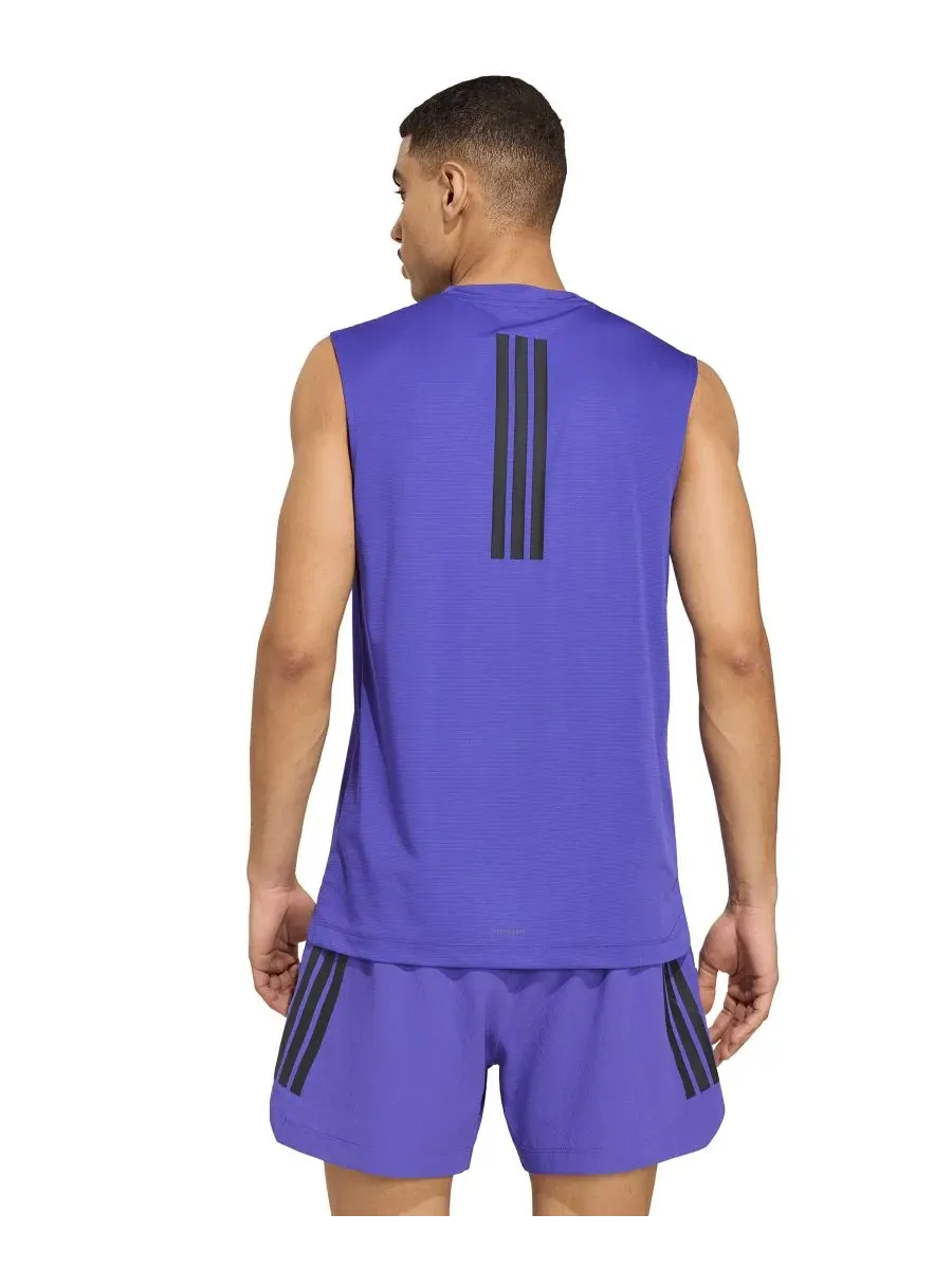 Майка-борцовка с принтом D4T Prime Lift Three-Stripes adidas — изображение 4 из 4, фиолетовый