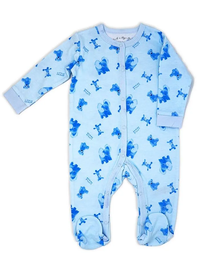 Подарочный набор из 6 предметов для новорожденных Layette Little Friends Rock-A-Bye Baby Boutique — изображение 3 из 7, синий