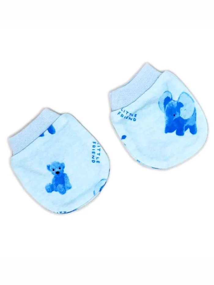 Подарочный набор из 6 предметов для новорожденных Layette Little Friends Rock-A-Bye Baby Boutique — изображение 7 из 7, синий