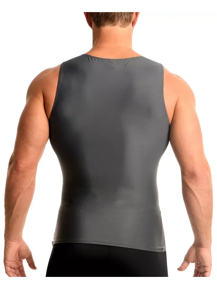 Мужская компрессионная майка Muscle Tank Top для активного образа жизни Instaslim — изображение 2 из 6, серый