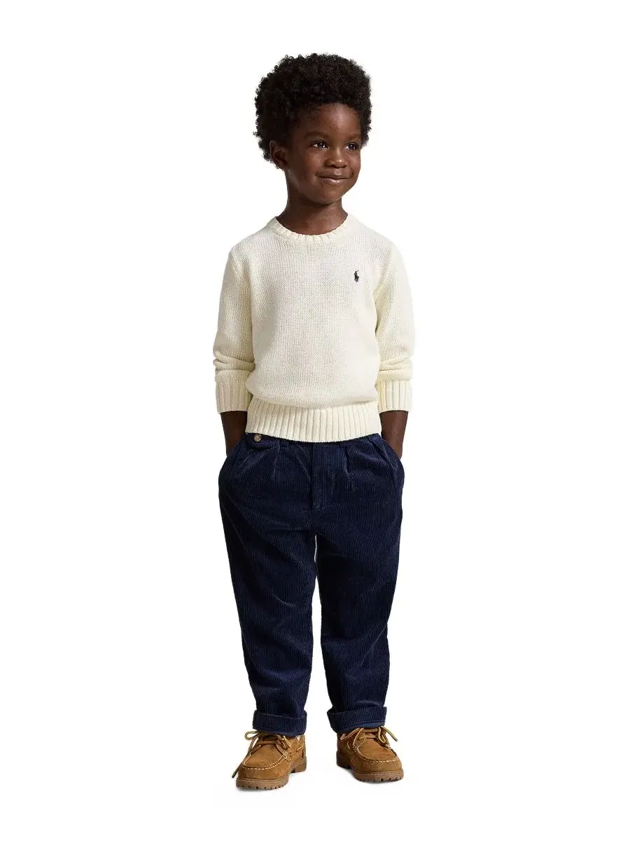 Свитер с круглым вырезом Polo Ralph Lauren — изображение 2 из 3, кремовый