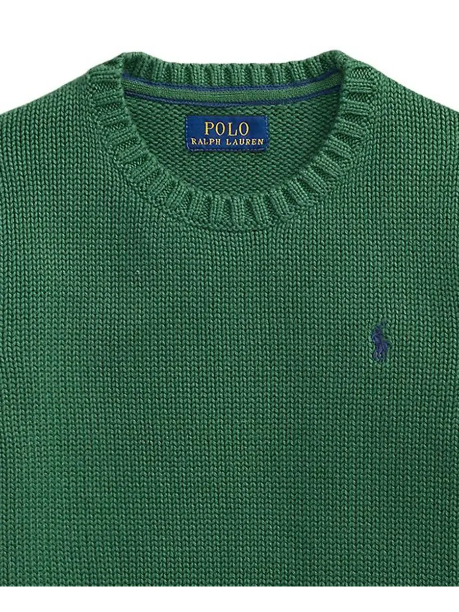 Свитер с круглым вырезом с длинным рукавом Polo Ralph Lauren — изображение 3 из 3, зеленый