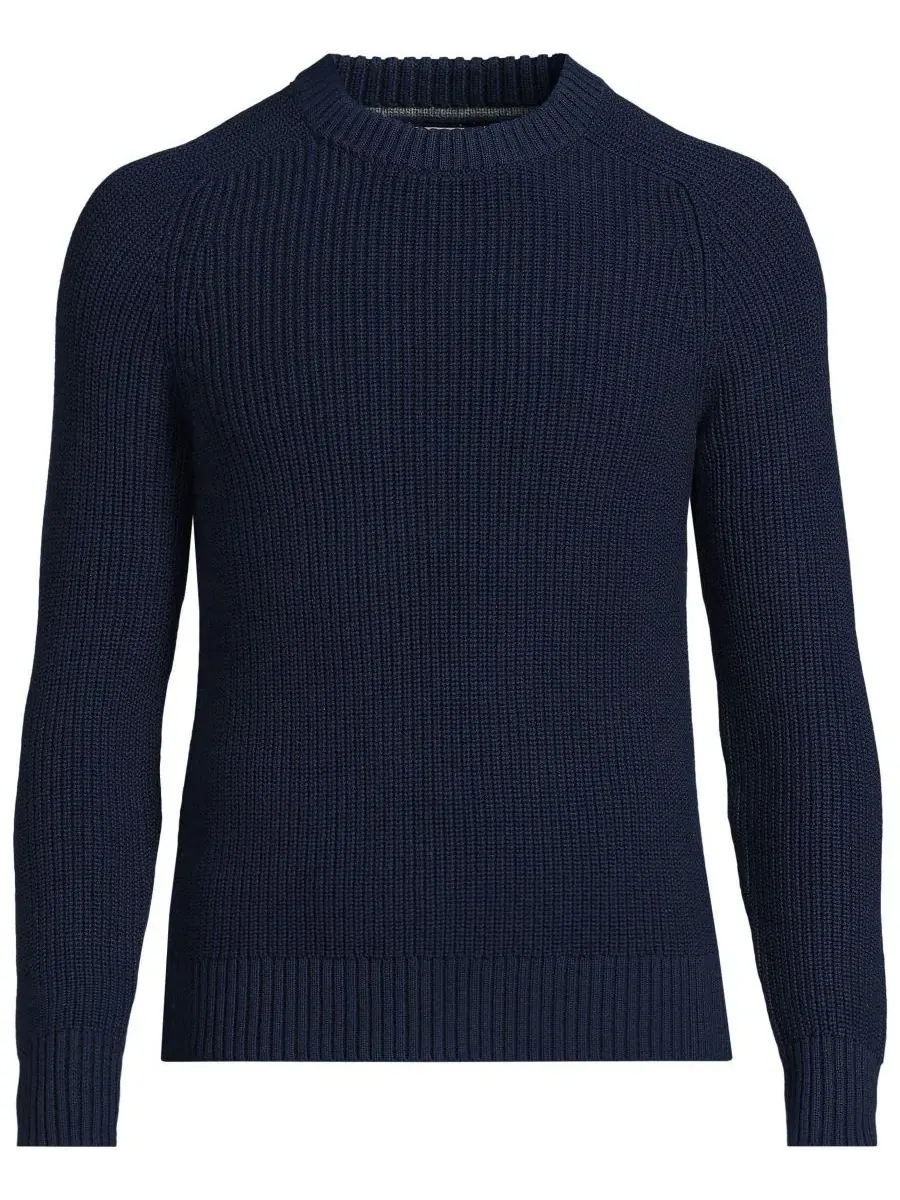 Мужской свитер с круглым вырезом Drifter Saddle Crewneck Shaker Lands' End