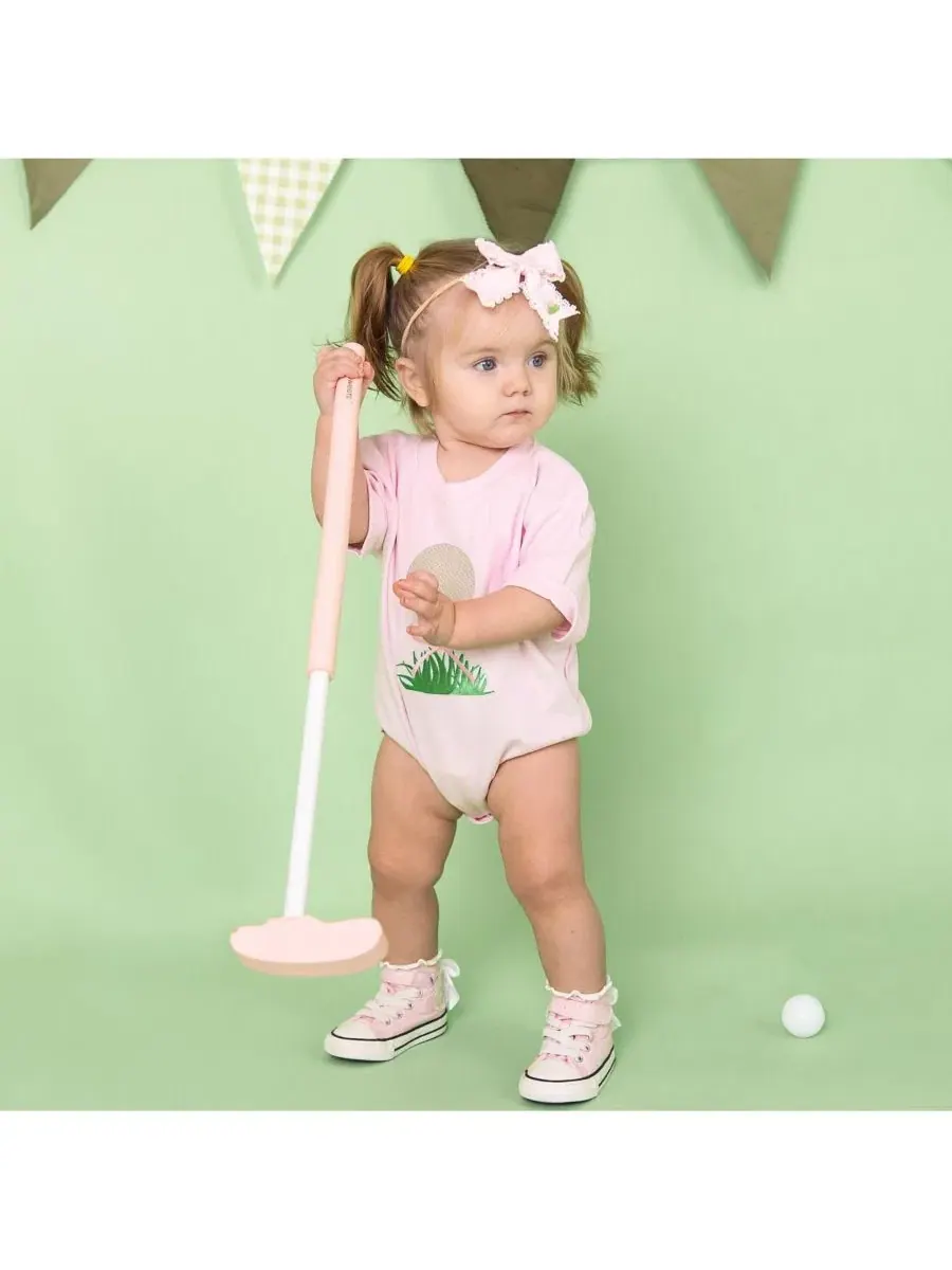 Повязка на голову с бантом для малышей, модель Golf Tee Sweet Wink — изображение 2 из 4, розовый
