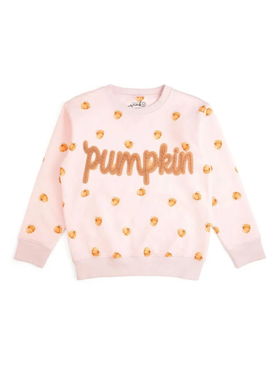 Свитшот с принтом Pumpkin Stitch Patch Sweet Wink