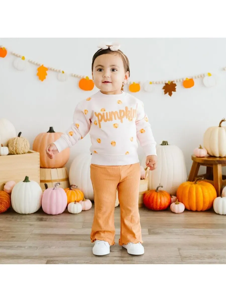 Свитшот с принтом Pumpkin Stitch Patch Sweet Wink — изображение 4 из 5, розовый