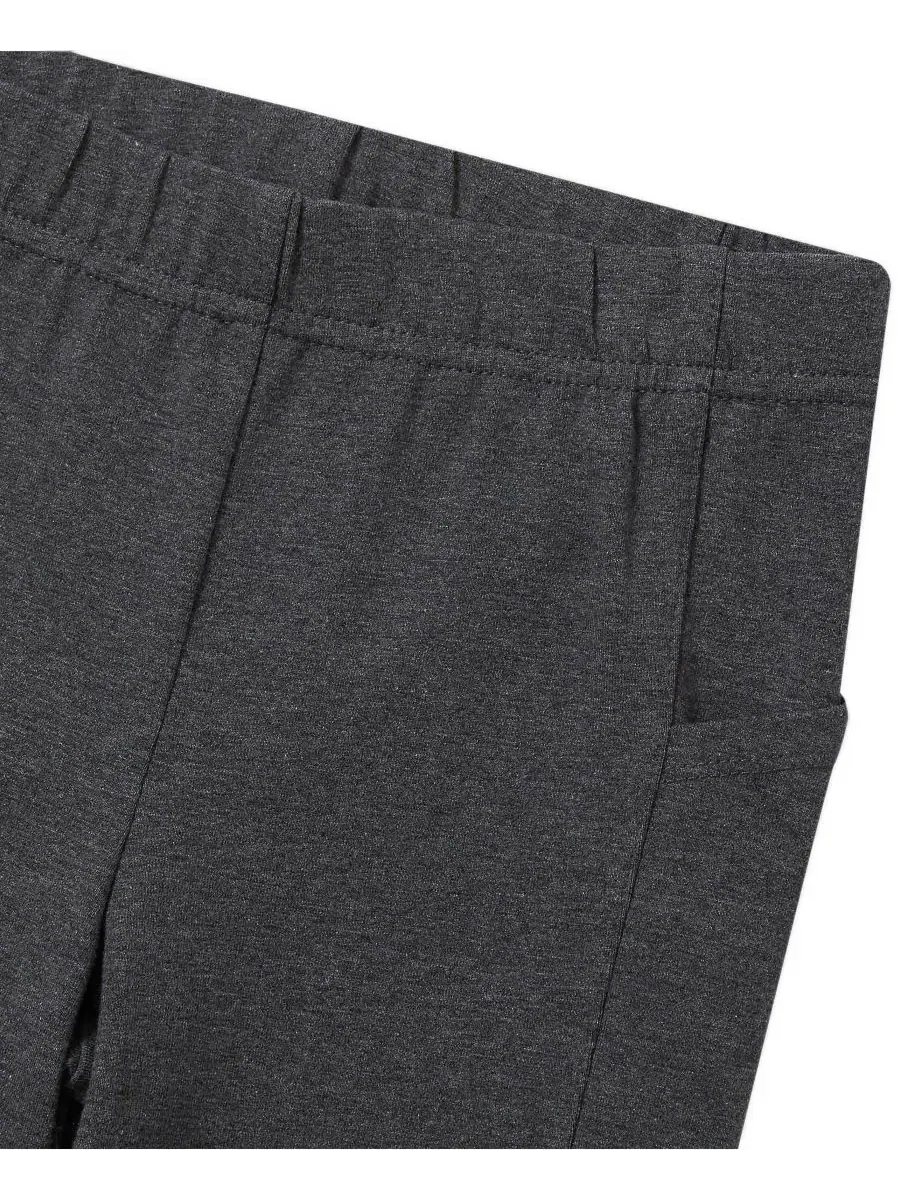 Детские леггинсы с карманами Tough Cotton Ankle Lands' End — изображение 2 из 3, темно-серый