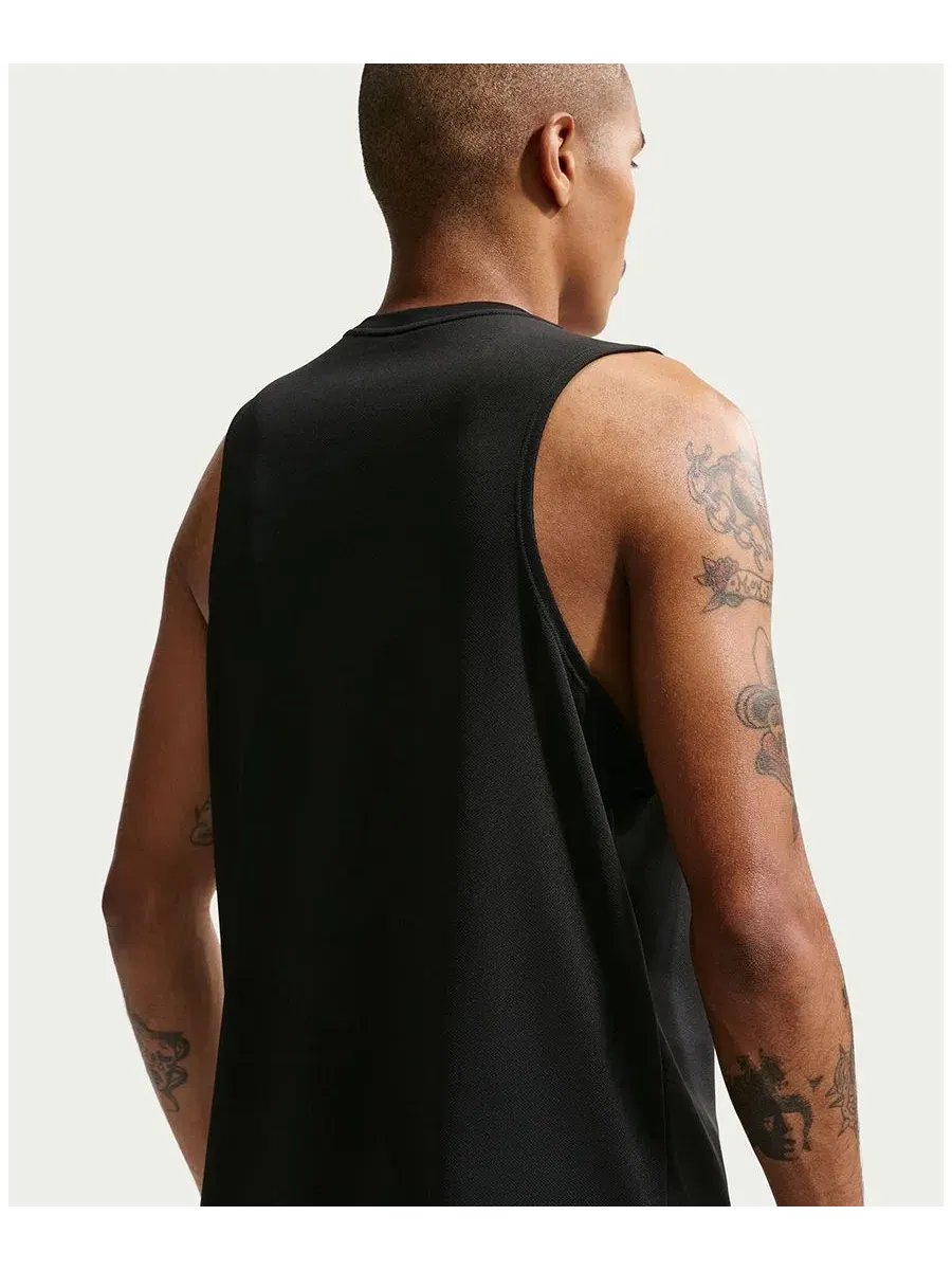 Беговая майка Miler Dri-FIT Nike — изображение 4 из 5, черный/серебристый