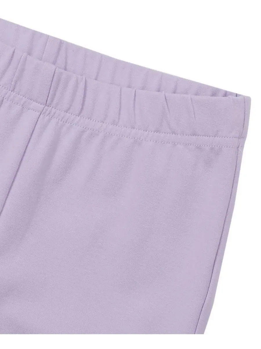 Леггинсы детские хлопковые с принтом Tough Cotton, бренд Lands' End — изображение 2 из 3, сиреневый