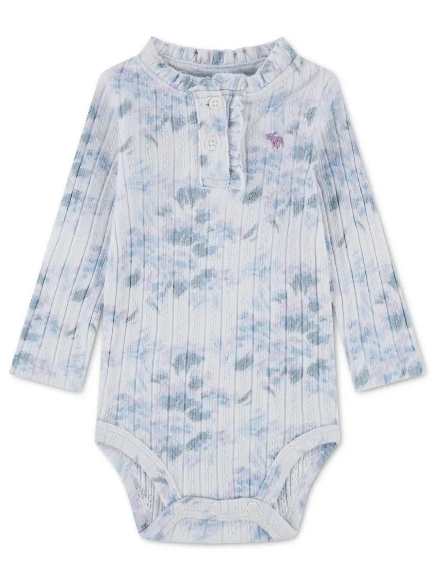 Боди с длинным рукавом с рюшами Abercrombie Kids