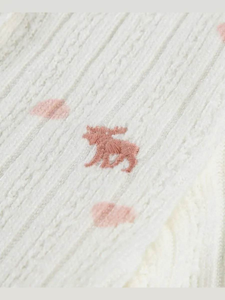 Боди с длинным рукавом и оборкой Henley Pink Hearts abercrombie kids — изображение 4 из 4, розовый