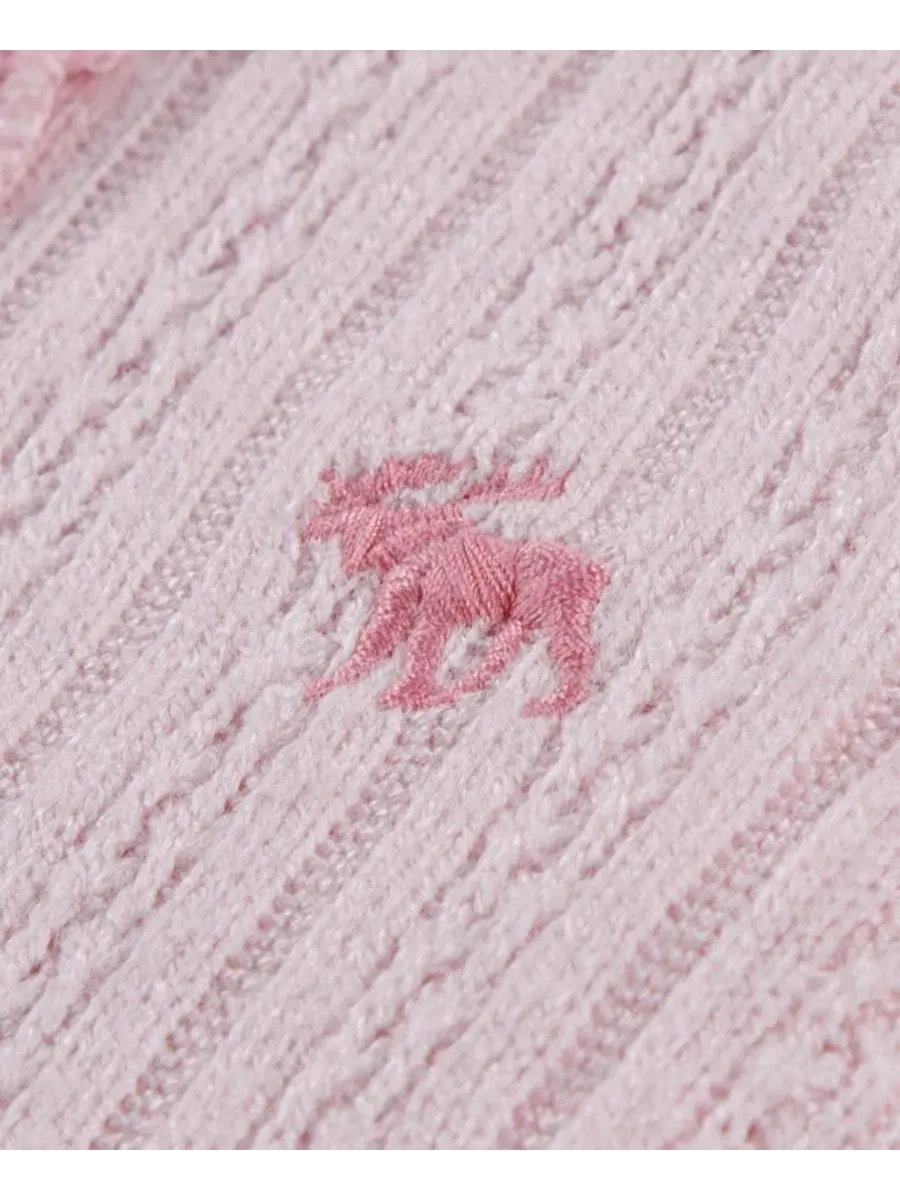 Боди с длинным рукавом с рюшами и воротником-поло Henley, бренд abercrombie kids — изображение 4 из 4, розовый