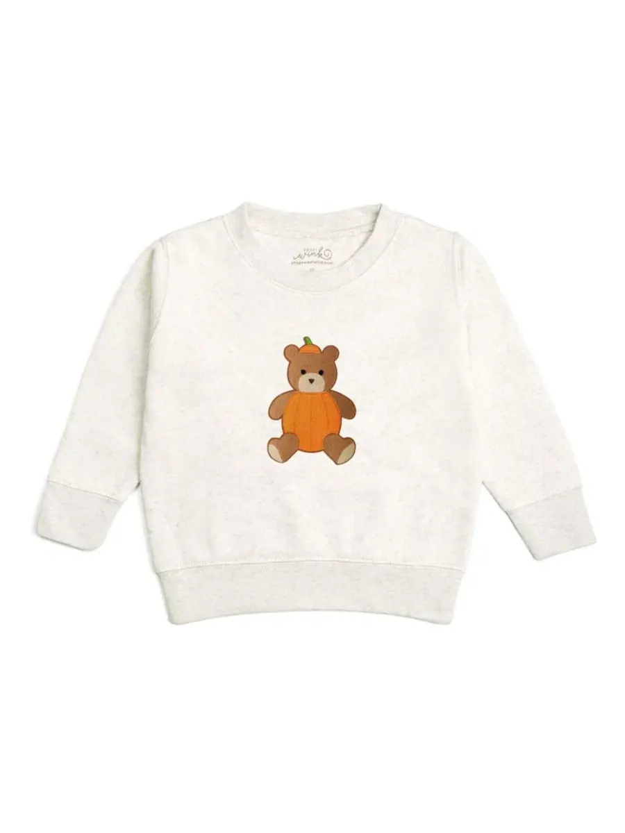 Свитшот с принтом медведя Pumpkin Teddy Bear Patch Sweet Wink