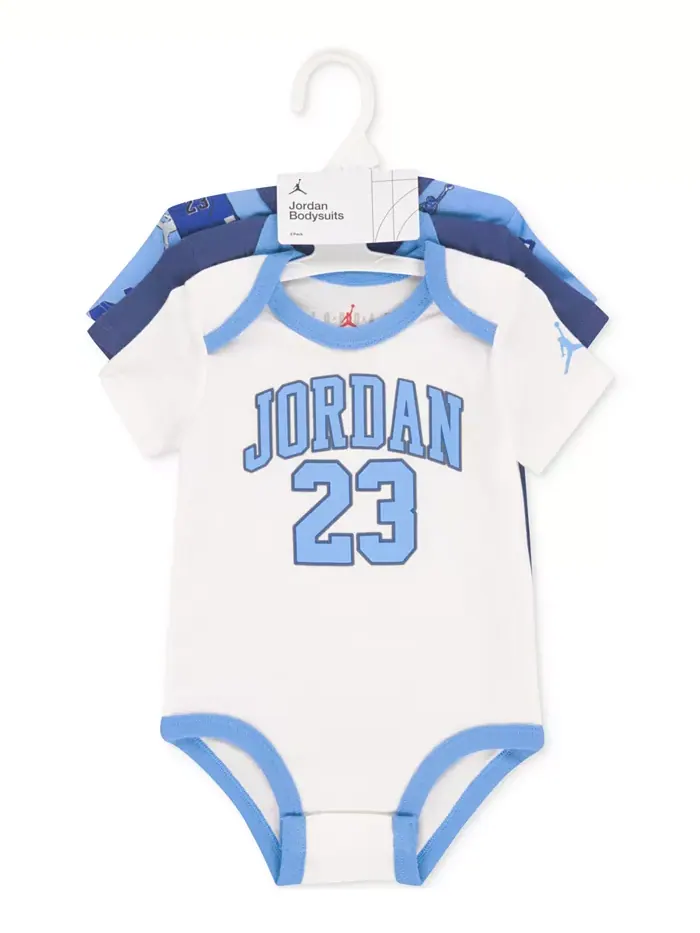 Комплект из 3 детских трикотажных боди с короткими рукавами Jordan — изображение 4 из 4