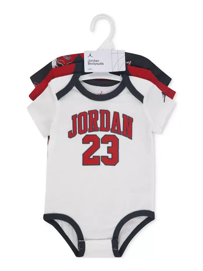 Комплект из 3 детских трикотажных боди с короткими рукавами Jordan — изображение 4 из 4