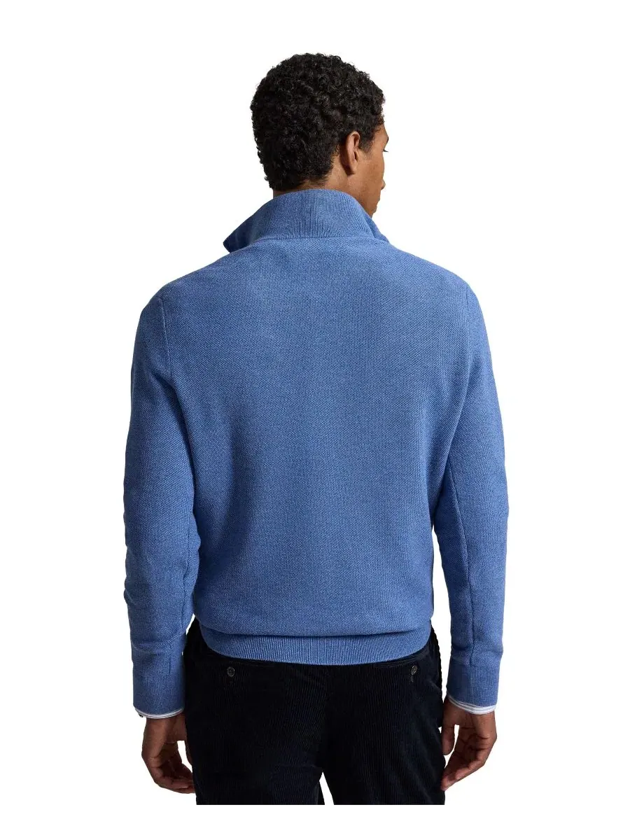 Свитер с воротником-стойкой и молнией Polo Ralph Lauren — изображение 5 из 6, синий