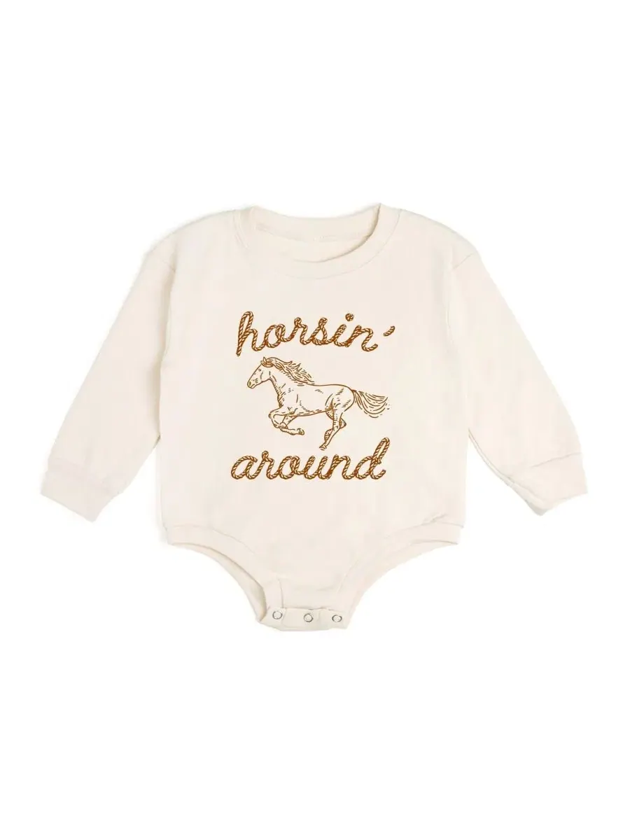 Боди-комбинезон с длинным рукавом Horsin Around Western Sweet Wink