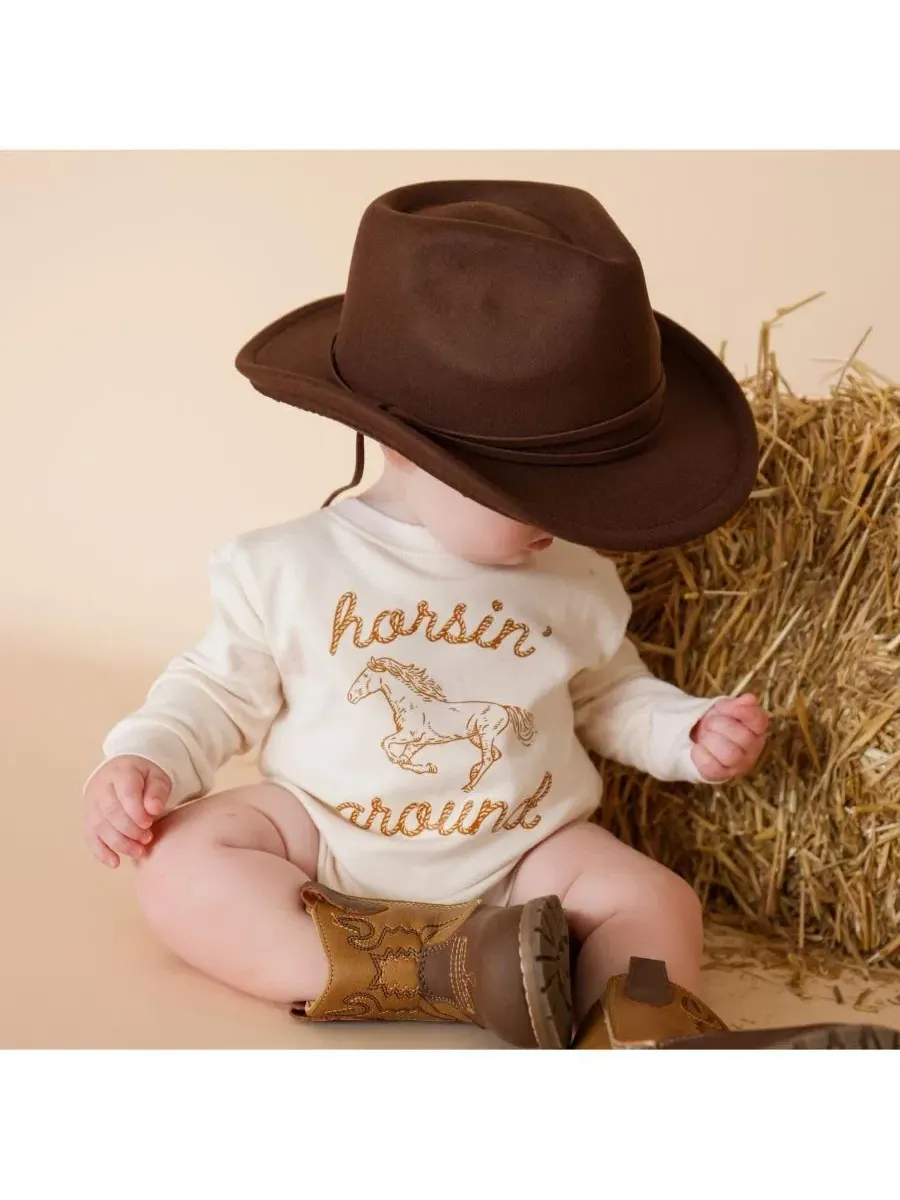 Боди-комбинезон с длинным рукавом Horsin Around Western Sweet Wink — изображение 2 из 4, прозрачный