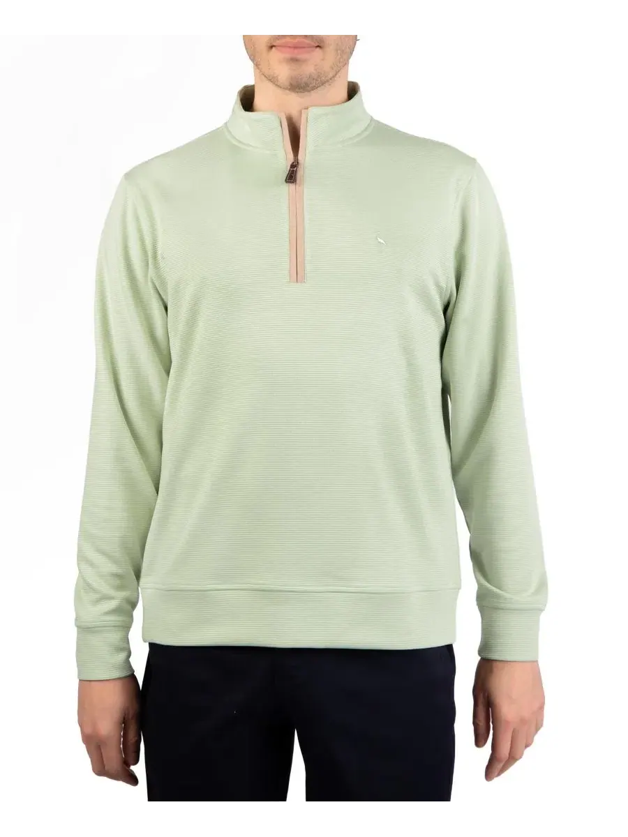 Свитер с воротником-стойкой и отделкой из замши, модель Ottoman Quarter Zip Tailorbyrd