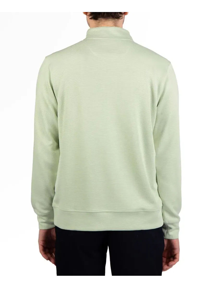 Свитер с воротником-стойкой и отделкой из замши, модель Ottoman Quarter Zip Tailorbyrd — изображение 2 из 3, шалфейный