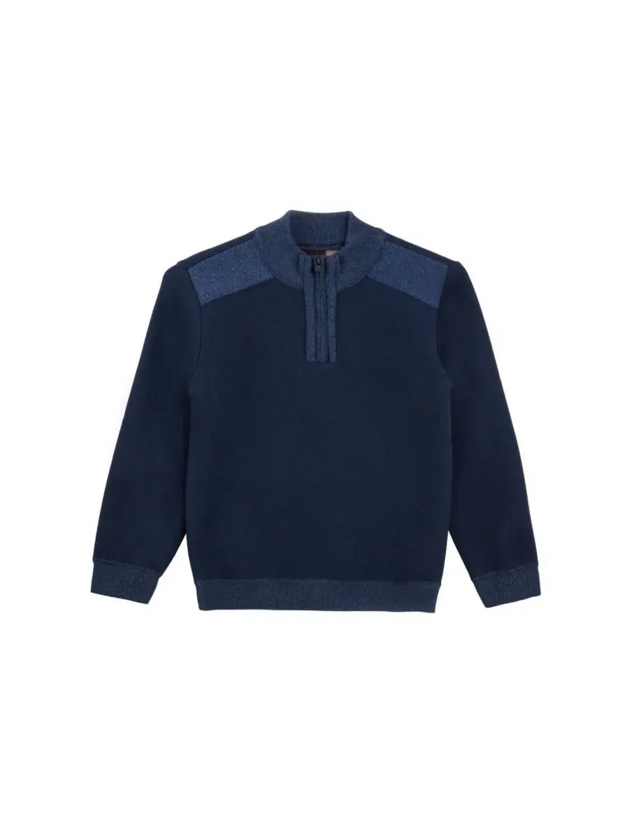 Свитер из флиса с четвертной молнией Boys Quarter Zipper Fleece Flannel Lining Sweater XRAY